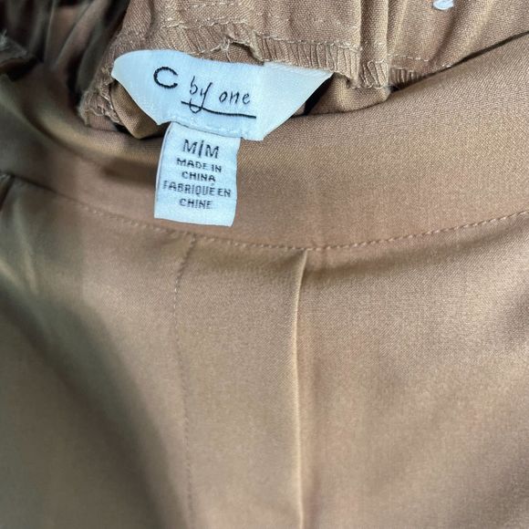 C by One Brown Pull On Womens Wide Leg Dress Pants Medium - Picture 4 of 9